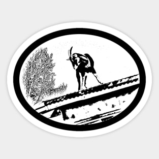 Buck-a-roof Sticker